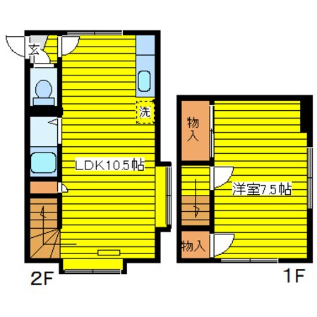 元町駅 徒歩10分 1-2階の物件間取画像